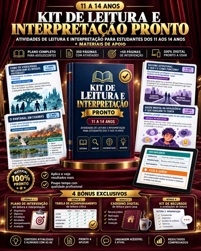 Kit Completo — 11 a 14 anos